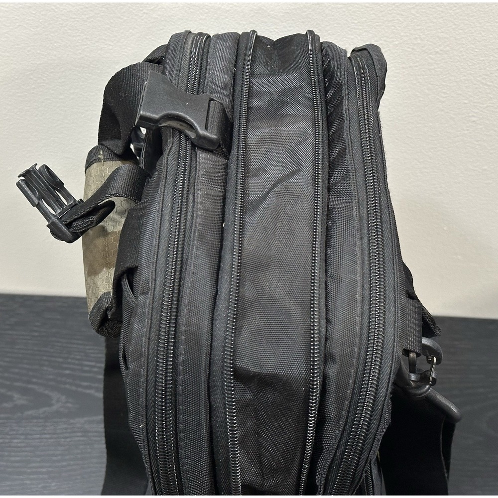Eddie Bauer Green Black Laptop Travel Messenger Bag Shoulder Strap Day trip - Picture 6 of 12